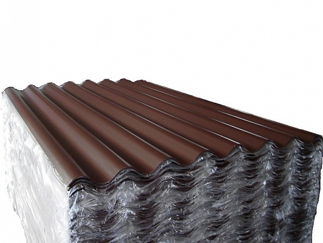 Крашеный волновой шифер